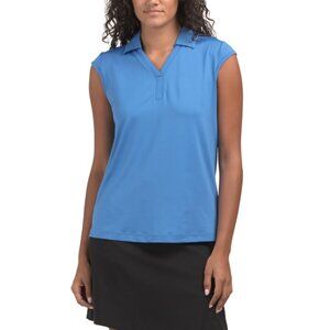 DAILY SPORTS Cosmic Blue Anzio Cap Sleeve Polo